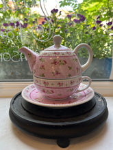 Afbeelding in Gallery-weergave laden, Theepot-setje met roosjes