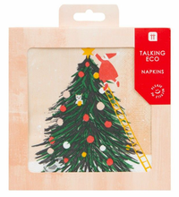 Afbeelding in Gallery-weergave laden, papieren servetten groot - XMAS/Kerstman & kerstboom