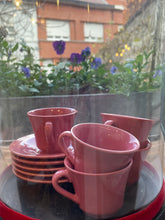 Afbeelding in Gallery-weergave laden, 5 espresso-kopjes met bordje - roze