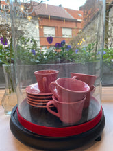 Afbeelding in Gallery-weergave laden, 5 espresso-kopjes met bordje - roze