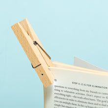 Afbeelding in Gallery-weergave laden, Leeslamp - wasknijper hout