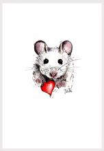 Afbeelding in Gallery-weergave laden, Kaartje &amp; omslag - muis met hartje
