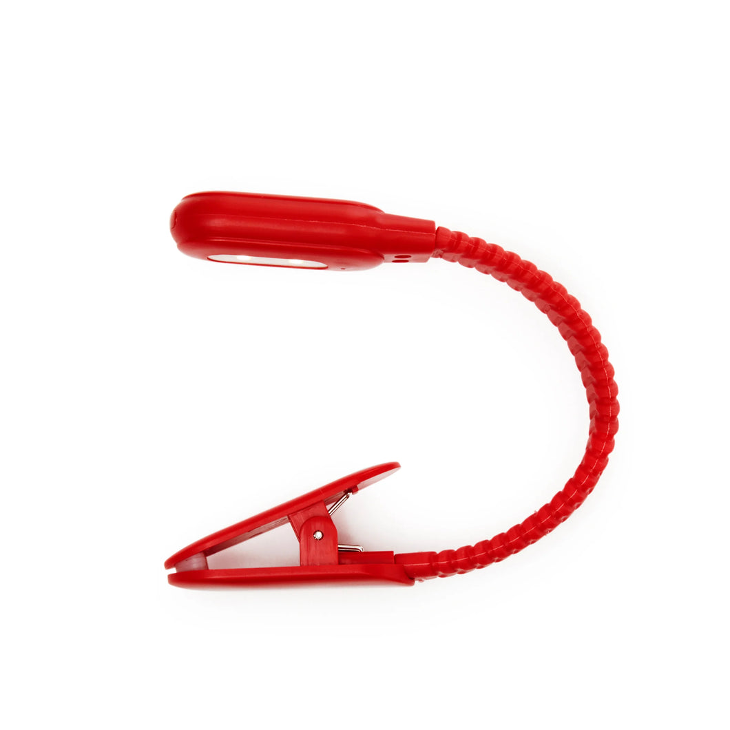 Leeslamp - oplaaadbaar met klem/rood