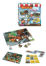 Afbeelding in Gallery-weergave laden, Wickie gezelschapsspel - 4 in 1 (memo, domino, lotto, puzzel)
